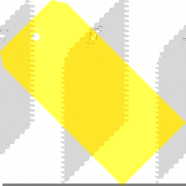 Blank Tag: 8'' High, Yellow, Synthetic Paper